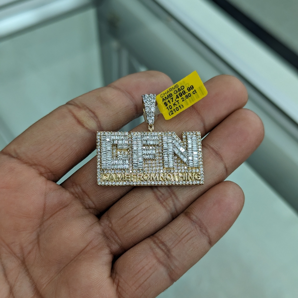 Real Diamond 10kt Cfn Pendant
